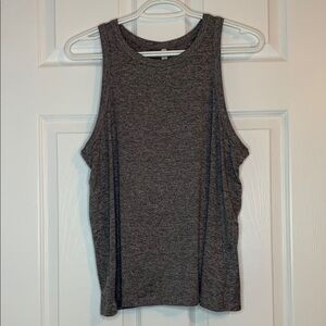 Fabletics Gray Relaxed Tank Top Open Twist Back